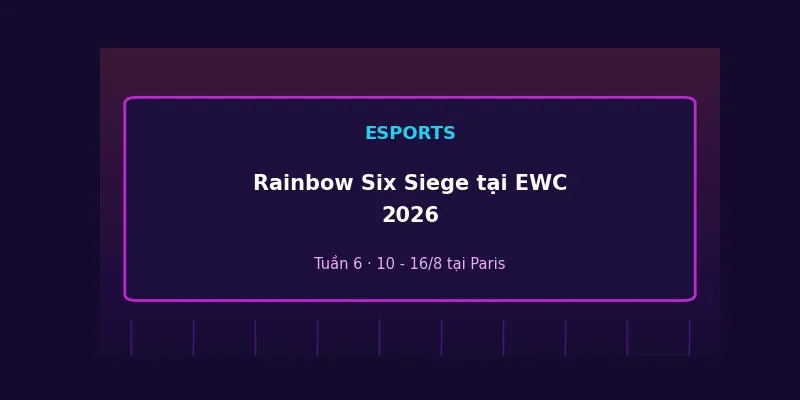 Rainbow Six Siege tại Esports World Cup 2026: Đỉnh cao bắn súng chiến thuật 1 Rainbow Six Siege tại Esports World Cup 2026